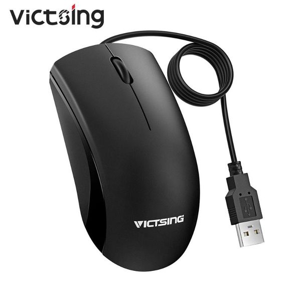 

mice victsing pc156 optical usb wired mouse 1200dpi ergonomic computer with 3 button 1.7m cord for pc mac lapnotebook office