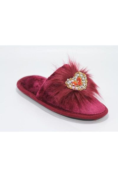 

slippers women burgundy soft home slipper, Black