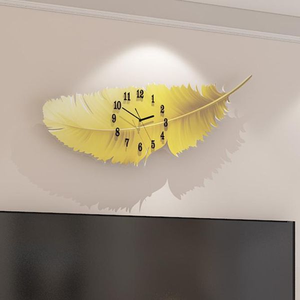 

gold living room wall clock quarz modern design creative digital vintage silent zegar scienny home decoration 50wc clocks