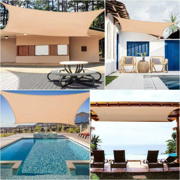 

sun-shelter waterproof sunshade sail outdoor rectangle shade garden terrace canopy swimming yard beach car awning