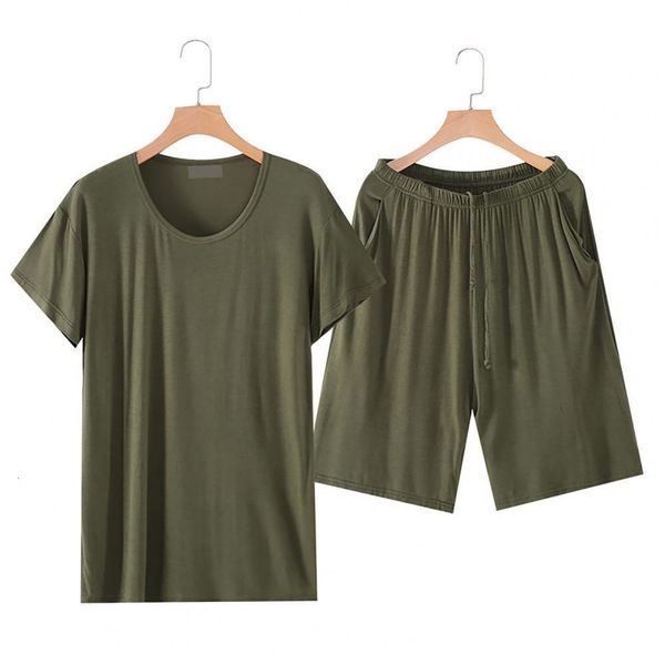 

breathing loungewear short mouw viscose men s pajamas for home, Black;brown