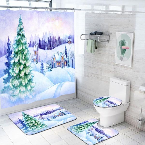 

shower curtains 3d ocean design dolphin waterproof fabric bathroom curtain set anti-skid rugs toilet lid cover bath mat