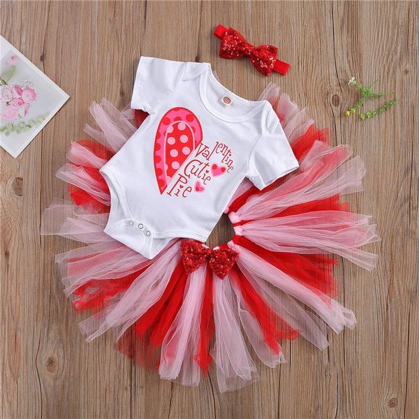 

clothing sets 1 year baby girl clothes party valentine's day tutu girls dress born outfits toddler boutique, White