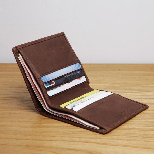 

wallets lan genuine leather men's wallet multi holders slim coin purses, Red;black
