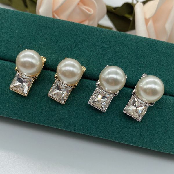 

miss miao's new pearl earrings joker mini small, exquisite and fashionable temperament online celebrity luxurys designers jewelry, Golden;silver