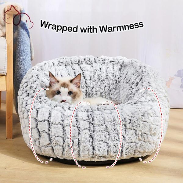 

cat beds & furniture winter bed for cats dog plush house christmas gift basket accessories comfortable puppy