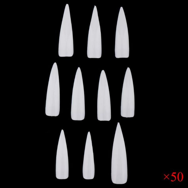 

nail art kits bulk lot 500pcs uv gel false point acrylic manicure tips set full cover fingernails - white natural clear