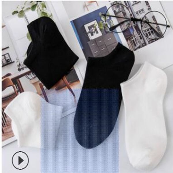 

337men's cotton socks medium stockings sports spring and summer thin air tight, Black
