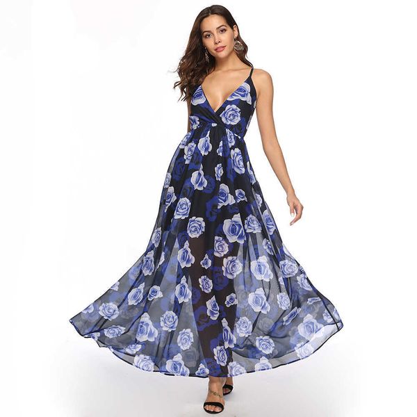 

luxury evening party dresses women's backls chiffon printed, Black