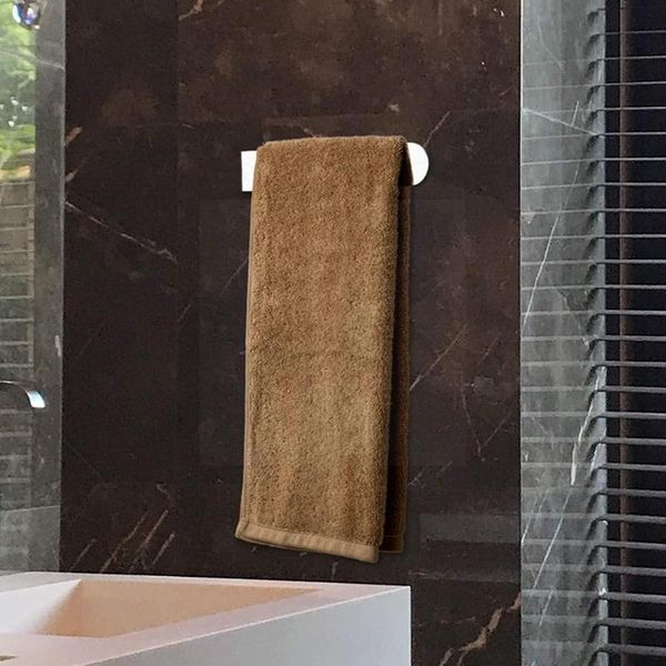 

towel racks 23/47cm wall mounted bar steel rack holder bathroom hanger black storage punch fre x4b1