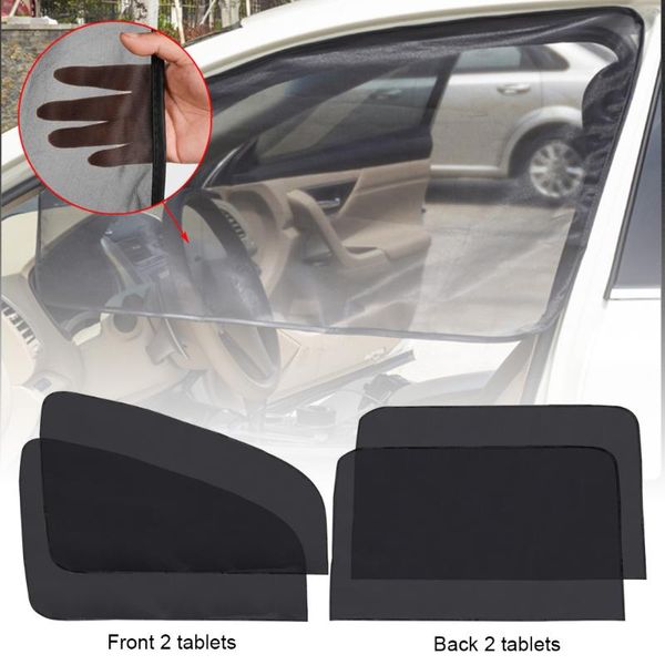 

car sunshade 4pcs front & rear side window sun visor shade mesh cover sunshades exterior accessories