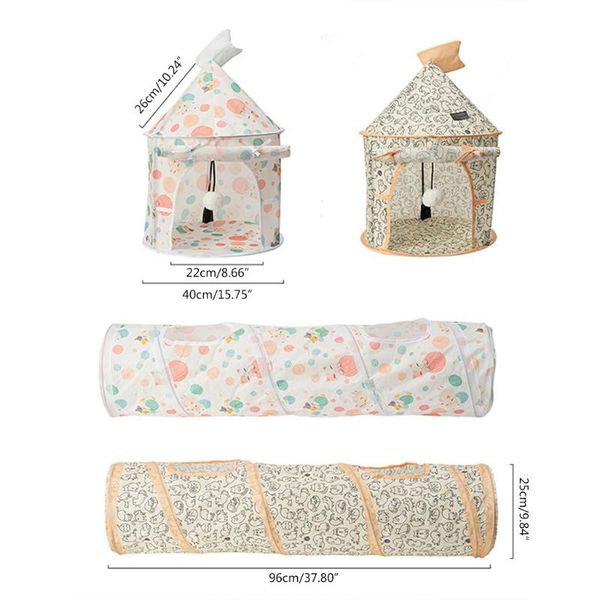 

cat toys h55e pets home foldable soft tunnel tubes pet play bed indoor