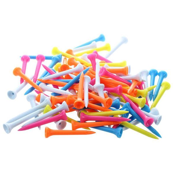

golf balls 100 pcs tees 54 mm plastic mixed color