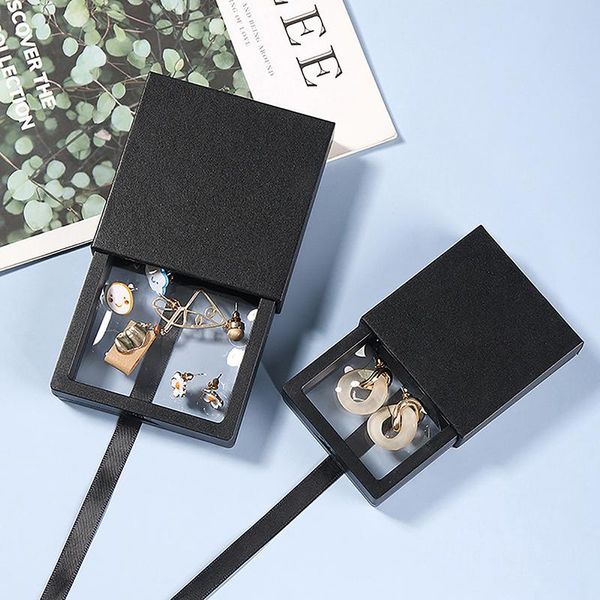 

jewelry pouches, bags suspended floating ring earrings display rack case pe film brooch coin gems storage box dustproof exhibition decoratio, Pink;blue