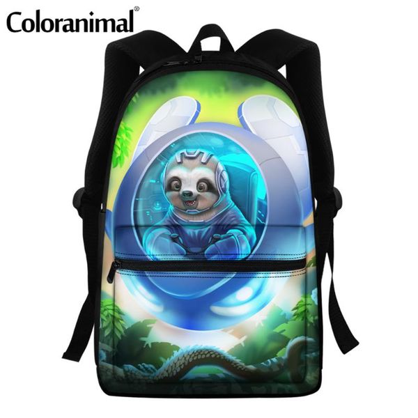 

backpack coloranimal cartoon sloth art print women men shoulder portable large rucksack college school bag travel backpacks