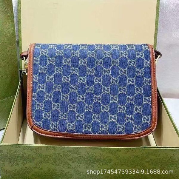 

handbag belgium spring new small square single shoulder messenger bag denim women's bag