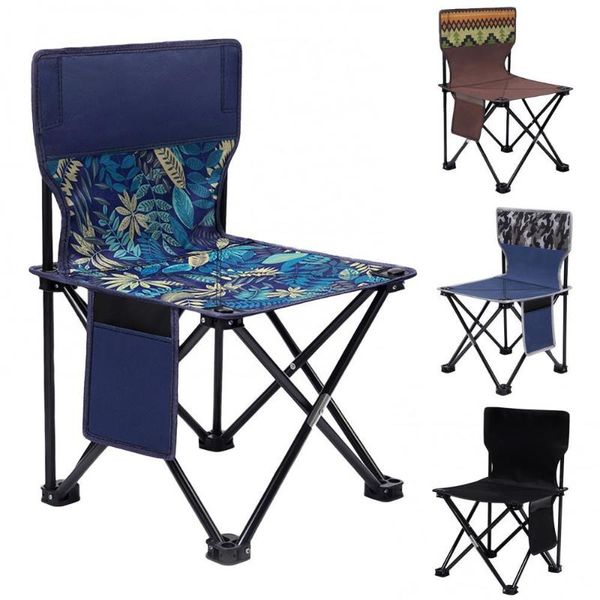 

fishing accessories portable folding chair outdoor stool for camping travel with side pocket