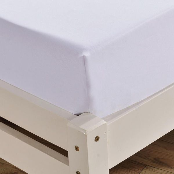 

sheets & sets 50solid white color fitted bed sheet queen king size bedding for adults double xf510