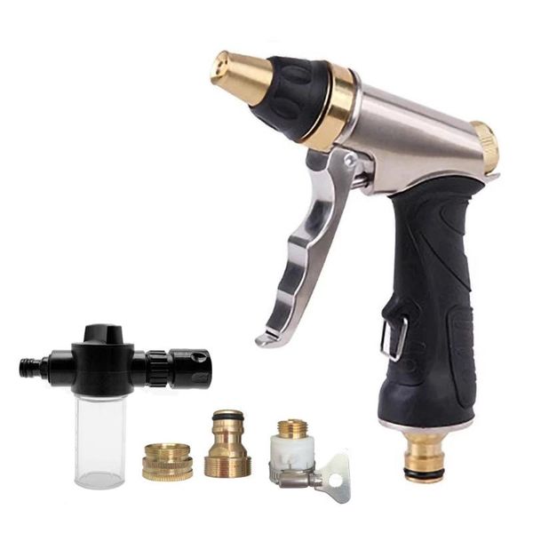 

watering equipments high pressure car wash foam spray gun adjustable hose nozzle cleaning tools garden lawn irrigate water drop