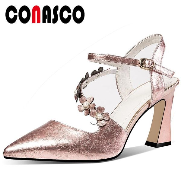 

women sandals pumps 2021 summer elegant fashion wedding patent leather pearl flowers applique high heels shoes woman, Black