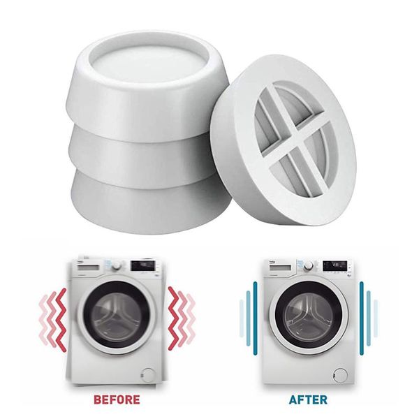 

bath accessory set 4pcs washing machine feet pads anti vibration non slip elasticity rubber mat refrigerator floor furniture prote pro