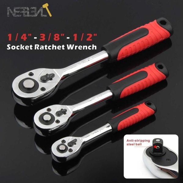 

hand tools 1/4" 3/8" 1/2"inch ratchet wrench 24/72 teeth extending socket plate common sockets handle