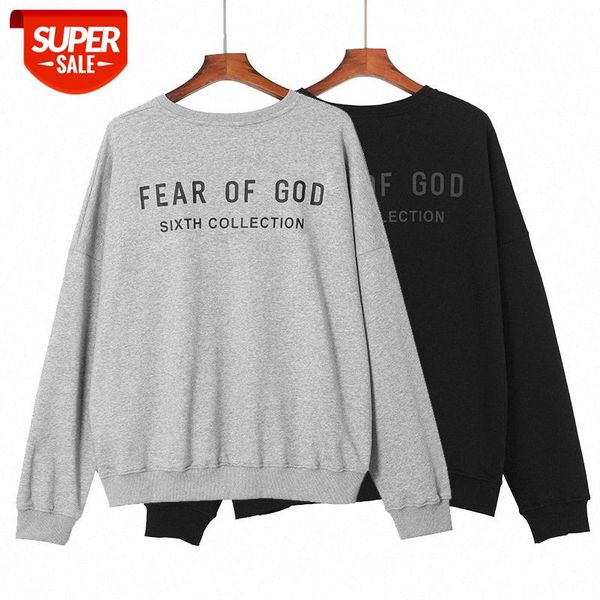 

fear of god /fog double line basic letter printing oversized version foreign trade #n55u, Black