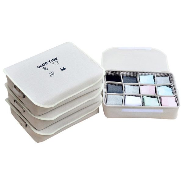 

storage drawers 12 cells drawer closet organizers boxes for underwear bra home non-woven scarfs socks organizer box