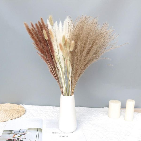 

decorative flowers & wreaths 10 pcs decor plant stems home decoration natural material reed dried bouquets tails pampas grass real flo
