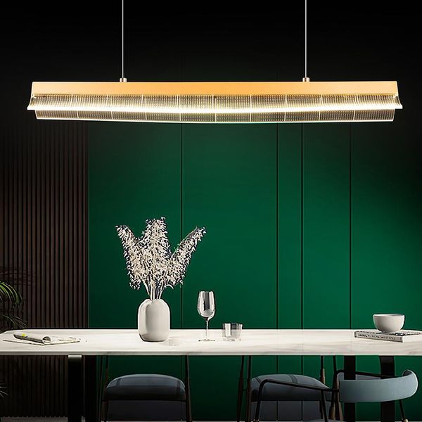 

chandeliers acrylic polygon creative golden dining chandelier simple cafe bar front office conference room mounted 12 16 20w