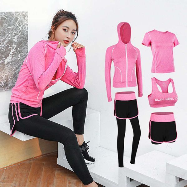 

women's tracksuits tracksuitswomen tracksuits yoga for female beginners slim and breathable hooded jacket gym running suit ly4l, Gray