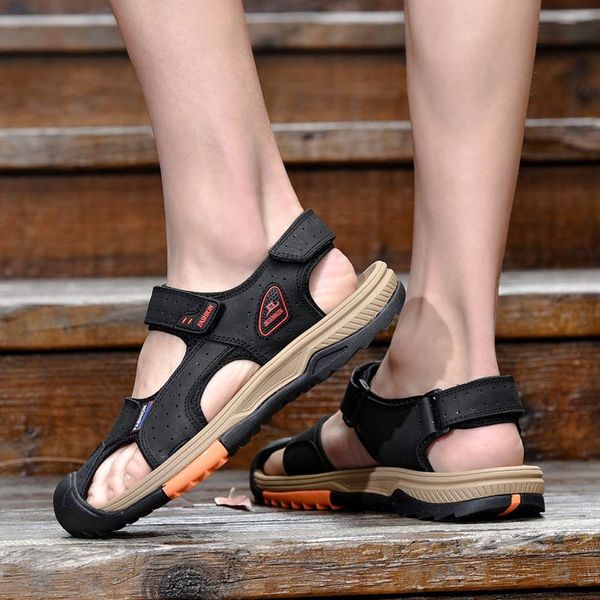 

sandals couple blade summer breathable schuhe sports for work sneakers breathabl flip running transpirables light man 2021 mens flops, Black