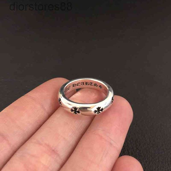 

ring croquet cross flower round thai silver punk fashion trend couple