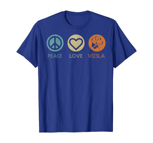 

retro vintage peace love vizsla tshirt funny dog lover gifts, White;black
