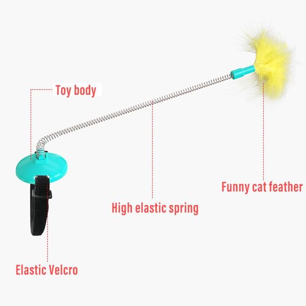 

cat toys teaser wand artificial feather fun exercise playing pet supplies for and kitten ki