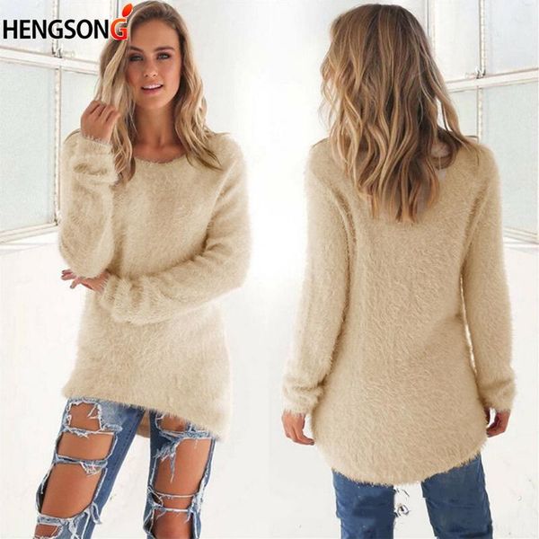 

women's sweaters women o neck knitted casual long sweater winter fashion loose clothes pullovers plus size, White;black