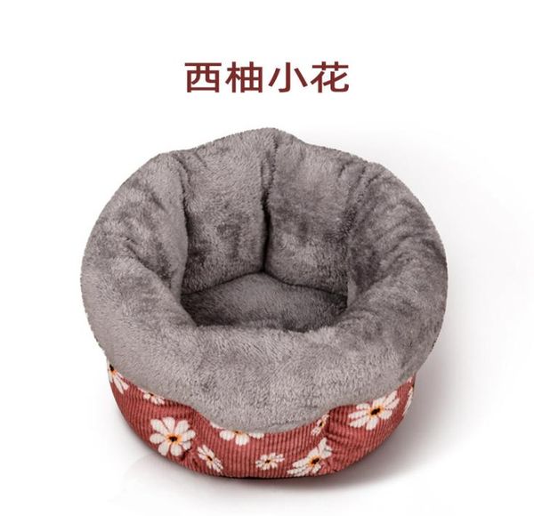 

cat beds & furniture round plush pets dog bed warming house pet sofa radiator soft warm pad panier pour chat products jj60mw