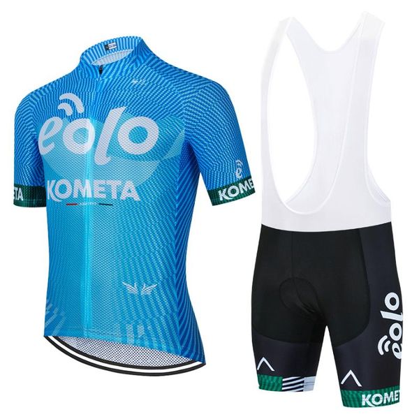 

racing sets 2022 eolo cycling team jersey wear bike shorts quick dry bicycle clothing men summer bicycling shirt 20d pants, Black;blue