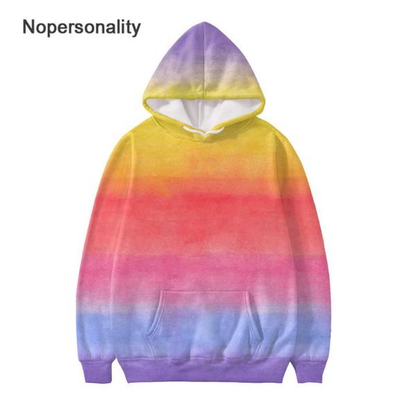 

women's hoodies & sweatshirts nopersonality autumn /winter hoodie rainbow printed women street sweatshirt pullovers long sleeved clothi, Black