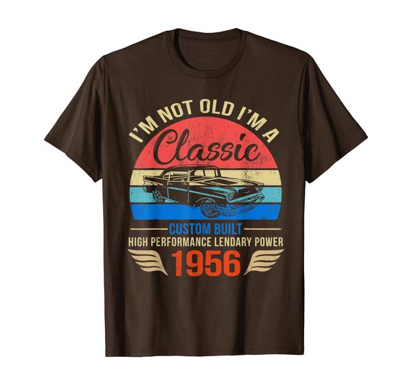 

classic 1956 shirt 63rd birthday gift ideas for men women, White;black