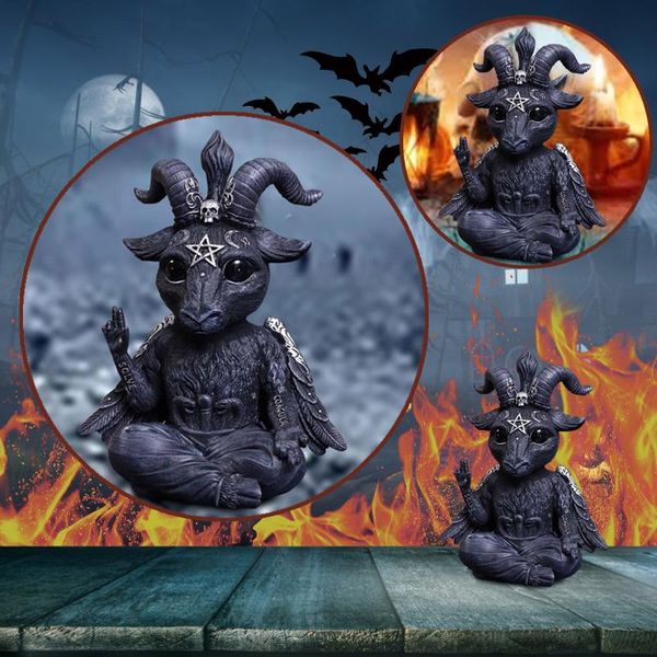 

other home decor decoration statue resin handicraft decorative animal sculpture mysterious cat with dragon horn meditation