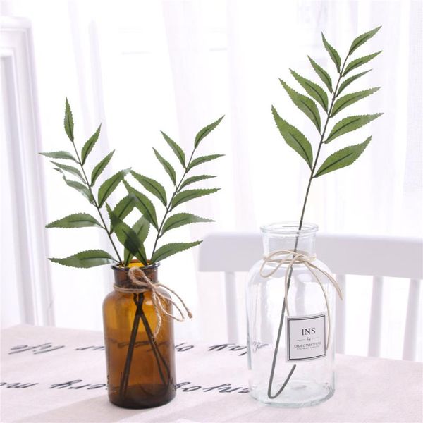 

decorative flowers & wreaths artificial plant leaf single branch simulation decor home office fake ornament