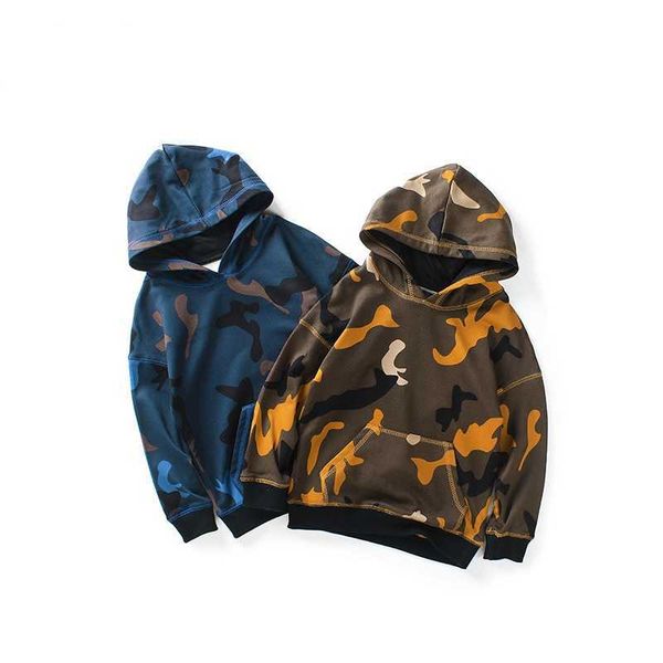 

2021 spring autumn baby boys camouflage sweaters new children's clothing kids boy casual sweaters loose hoodie for 4 6 8 10 12 y g0917, Black