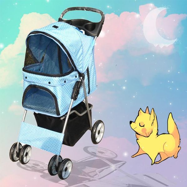 

dog car seat covers 2021 bag four wheel pet stroller, for cat, , foldable carrier strolling cart, strollers gear sale multiple colors