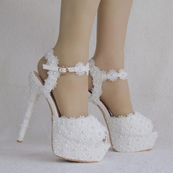 

sandals summer thin high heels women's shoes fashion fish mouth white lace wedding patchwork head peep toe, Black