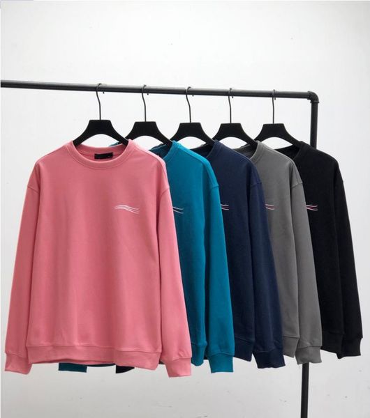 

mens designer hoodie long sleeves classic round neck sweater sweatshirts couple high street wheat print paris hoodies pullover winter autumn, Black