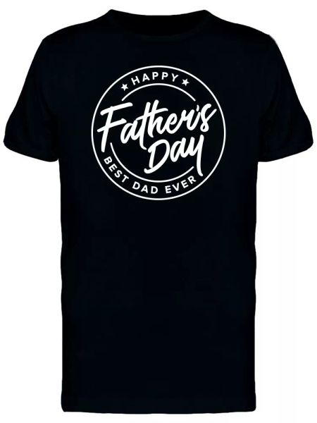 

round logo fathers day men's tee -image by shutterstock, White;black