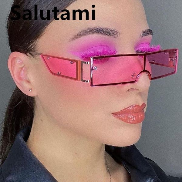 

sunglasses vintage one piece small rectangle for women alloy gradient sun glasses female hip hop shades 2021, White;black