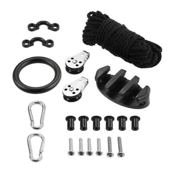 

rafts/inflatable boats anchor trolley kit 1 set inflatable sturdy kayak canoe car system with accessory