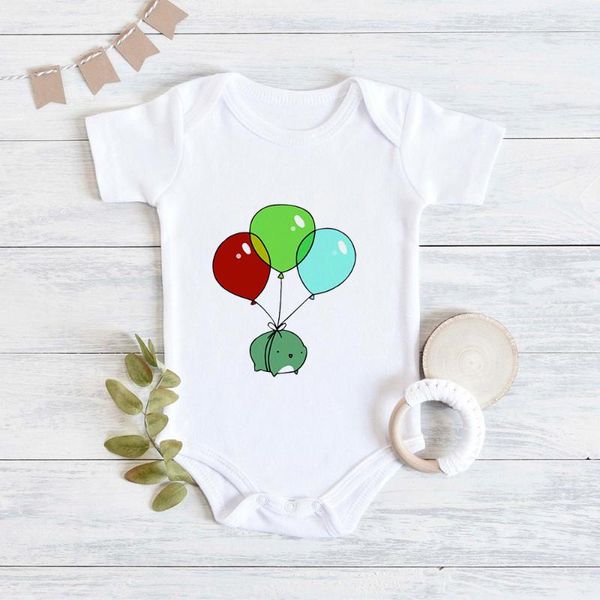 

rompers 0-24m ropa para frog balloon funny born baby body cartoon casaul girl clothes cute print short sleeve infant onesie, Blue